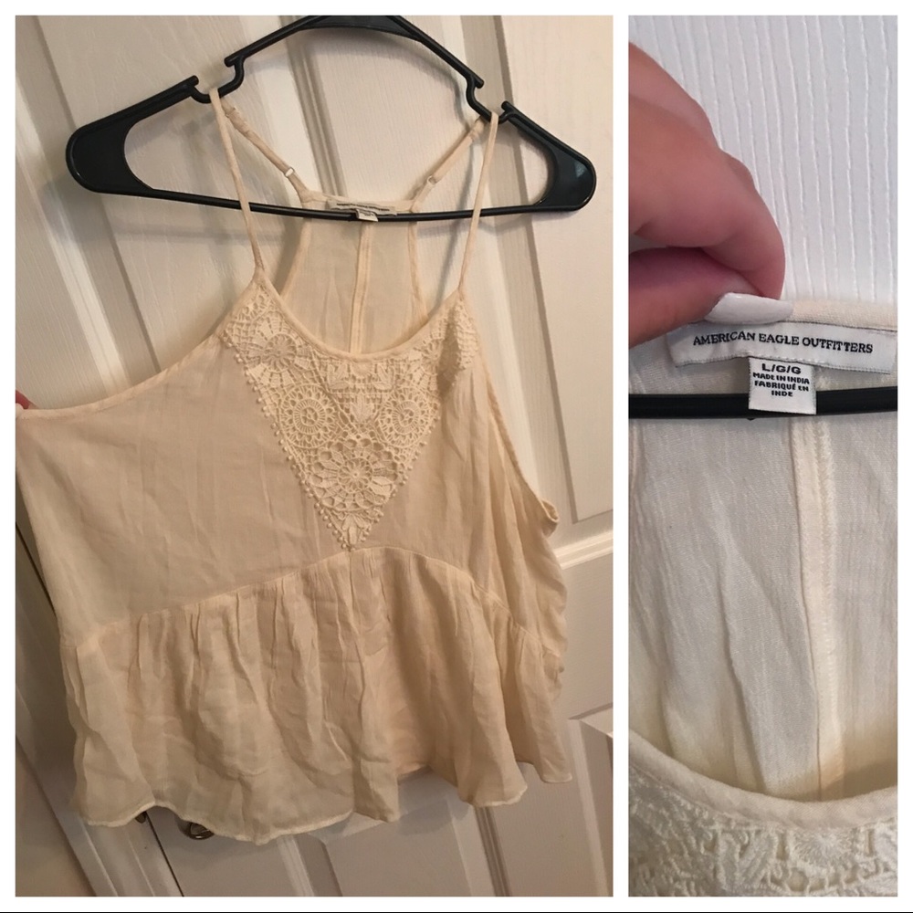 American Eagle Cream Tank Top